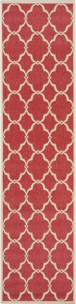 Safavieh Beach House BHS125 Red / Creme Area Rug