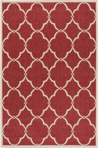 Safavieh Beach House BHS125 Red / Creme Area Rug