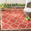 Safavieh Beach House BHS125 Red / Creme Area Rug