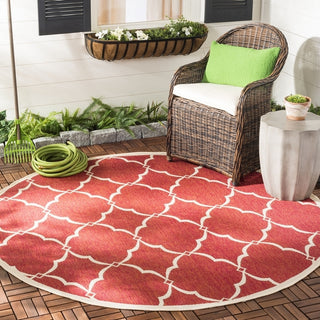 Safavieh Beach House BHS125 Red / Creme Area Rug