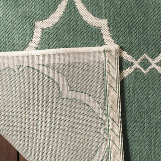 Safavieh Beach House BHS125 Green / Creme Area Rug