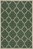 Safavieh Beach House BHS125 Green / Creme Area Rug