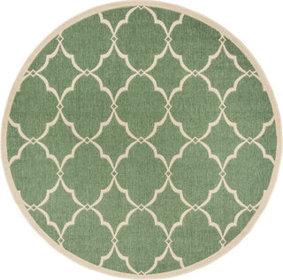 Safavieh Beach House BHS125 Green / Creme Area Rug