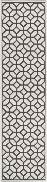 Safavieh Beach House BHS127 Light Grey / Charcoal Area Rug