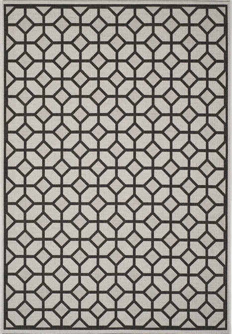 Safavieh Beach House BHS127 Light Grey / Charcoal Area Rug