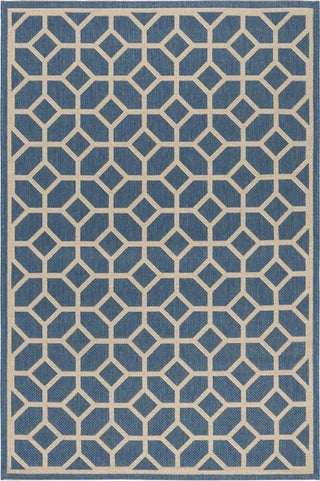 Safavieh Beach House BHS127 Blue / Creme Area Rug