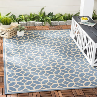 Safavieh Beach House BHS127 Blue / Creme Area Rug