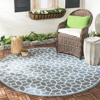 Safavieh Beach House BHS127 Blue / Creme Area Rug