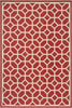 Safavieh Beach House BHS127 Red / Creme Area Rug