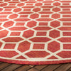 Safavieh Beach House BHS127 Red / Creme Area Rug