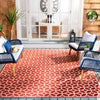 Safavieh Beach House BHS127 Red / Creme Area Rug