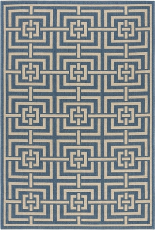 Safavieh Beach House BHS128 Blue / Creme Area Rug