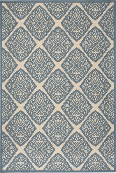 Safavieh Beach House BHS132 Cream / Blue Area Rug