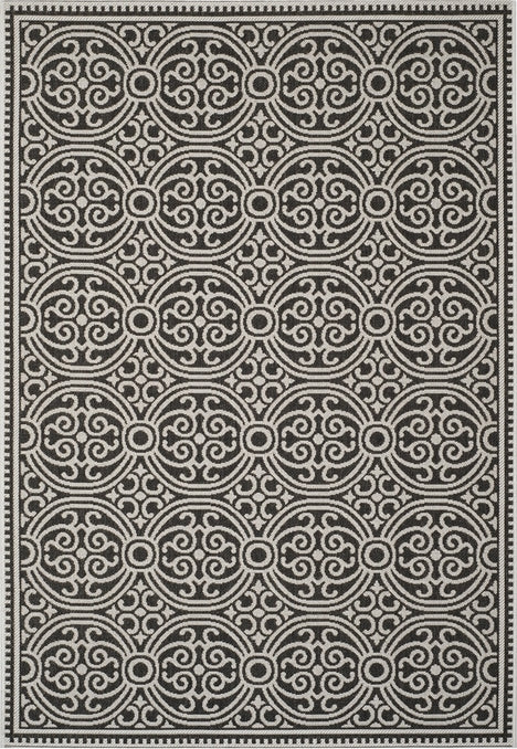 Safavieh Beach House BHS134 Light Grey / Charcoal Area Rug