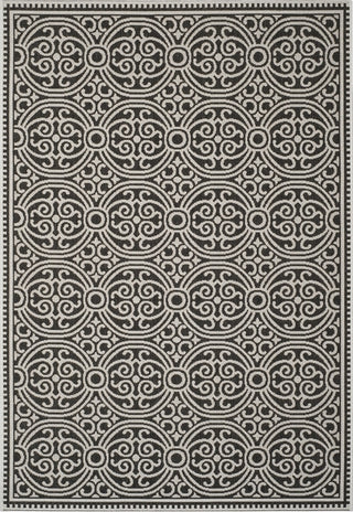 Safavieh Beach House BHS134 Light Grey / Charcoal Area Rug