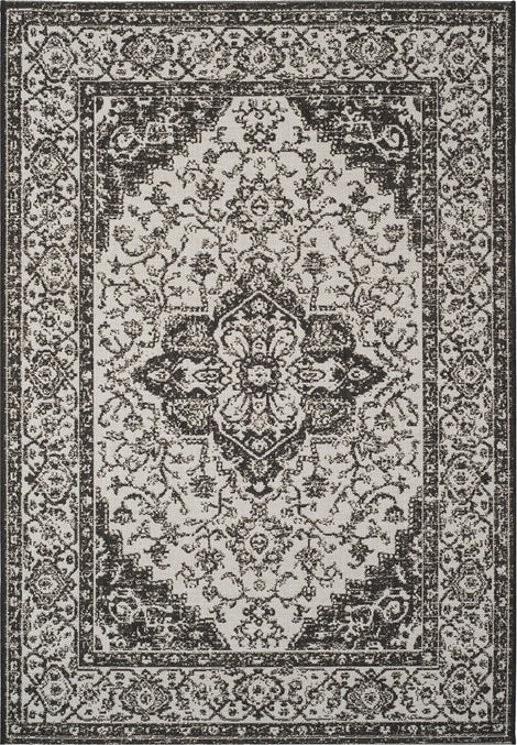 Safavieh Beach House BHS137 Light Grey / Charcoal Area Rug