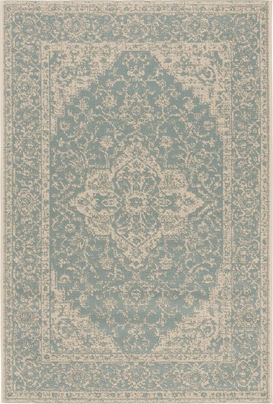 Safavieh Beach House BHS137 Aqua / Cream Area Rug