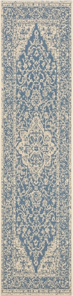 Safavieh Beach House BHS137 Blue / Creme Area Rug