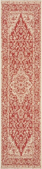 Safavieh Beach House BHS137 Red / Creme Area Rug