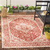 Safavieh Beach House BHS137 Red / Creme Area Rug