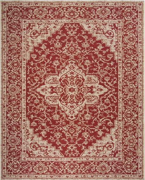 Safavieh Beach House BHS137 Red / Creme Area Rug