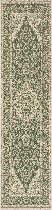 Safavieh Beach House BHS137 Green / Creme Area Rug