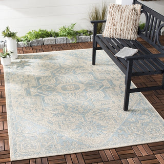 Safavieh Beach House BHS138 Aqua / Cream Area Rug