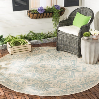 Safavieh Beach House BHS138 Aqua / Cream Area Rug