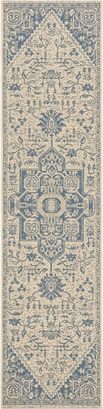 Safavieh Beach House BHS138 Blue / Creme Area Rug