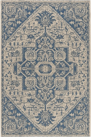 Safavieh Beach House BHS138 Blue / Creme Area Rug