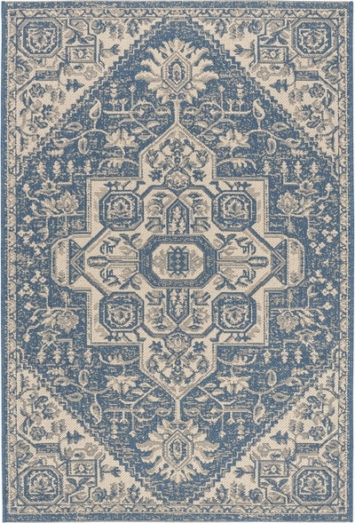 Safavieh Beach House BHS138 Cream / Blue Area Rug