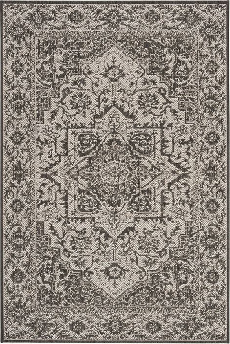 Safavieh Beach House BHS139 Light Grey / Charcoal Area Rug