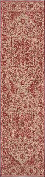 Safavieh Beach House BHS139 Red / Creme Area Rug