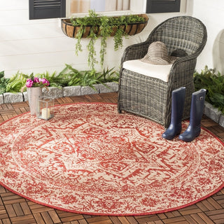 Safavieh Beach House BHS139 Red / Creme Area Rug