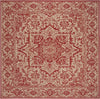 Safavieh Beach House BHS139 Red / Creme Area Rug