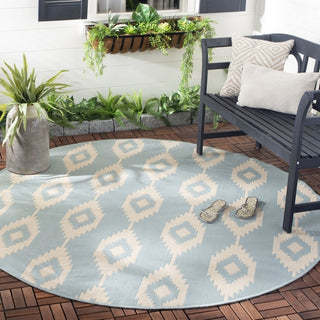 Safavieh Beach House BHS171 Cream / Aqua Area Rug