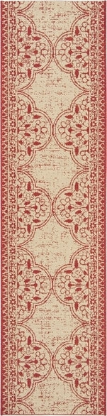 Safavieh Beach House BHS174 Red / Creme Area Rug