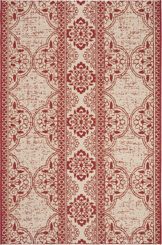 Safavieh Beach House BHS174 Red / Creme Area Rug