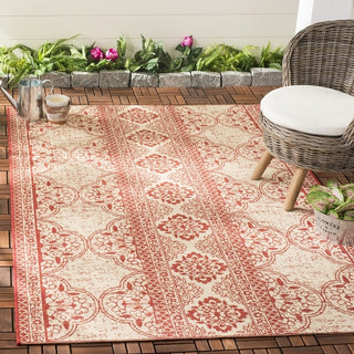 Safavieh Beach House BHS174 Red / Creme Area Rug