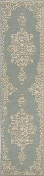 Safavieh Beach House BHS180 Cream / Aqua Area Rug