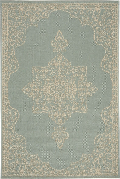 Safavieh Beach House BHS180 Cream / Aqua Area Rug