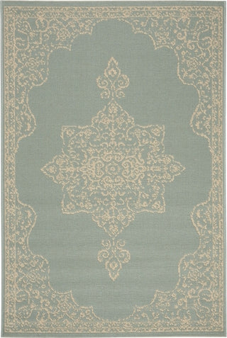 Safavieh Beach House BHS180 Cream / Aqua Area Rug