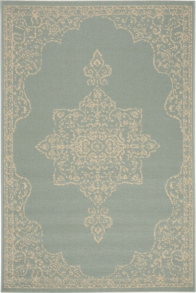 Safavieh Beach House BHS180 Cream/Aqua Area Rug