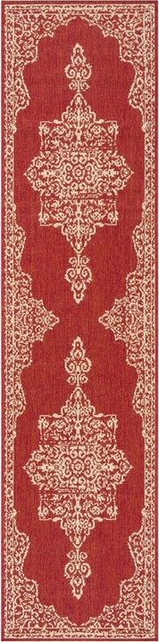 Safavieh Beach House BHS180 Red / Creme Area Rug