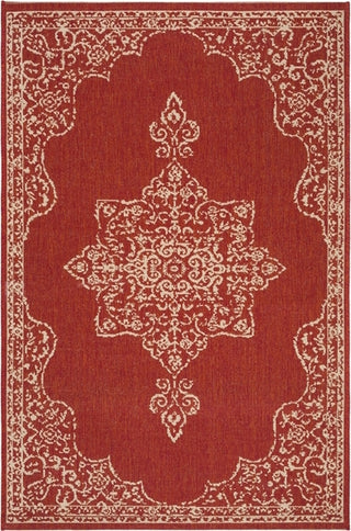 Safavieh Beach House BHS180 Red / Creme Area Rug