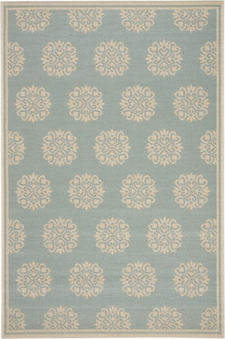 Safavieh Beach House BHS181 Aqua / Cream Area Rug