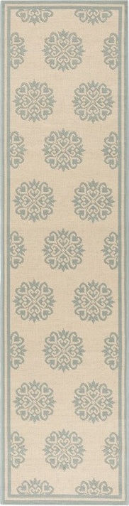 Safavieh Beach House BHS181 Cream / Aqua Area Rug