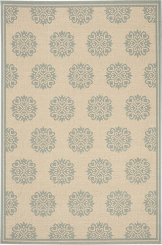 Safavieh Beach House BHS181 Cream / Aqua Area Rug