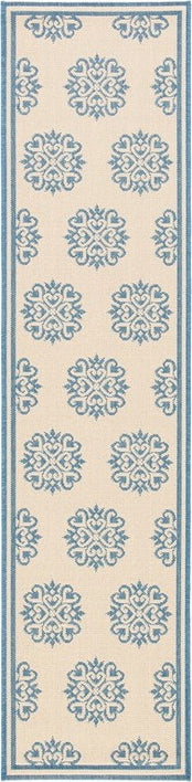 Safavieh Beach House BHS181 Blue / Creme Area Rug