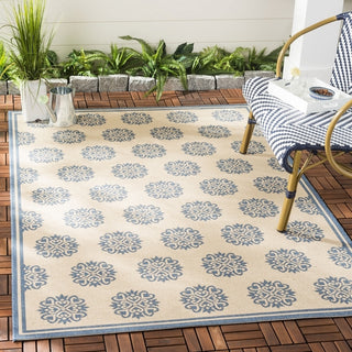 Safavieh Beach House BHS181 Blue / Creme Area Rug